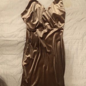 Brown Velvet Dress